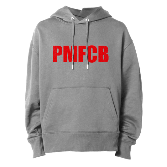 SWEAT-CAPUCHE "PMFCB" - GRIS CHINÉ